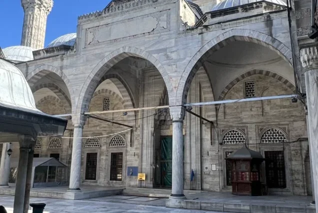 Sehzade Mosque courtyard with Ottoman arches