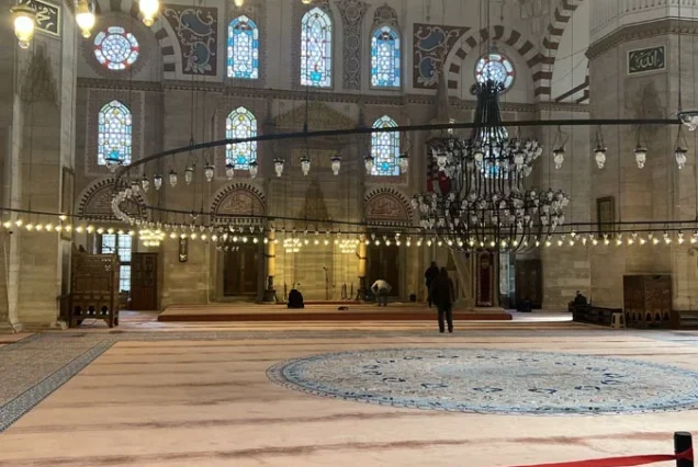 Sehzade Mosque interior prayer hall by Mimar Sinan