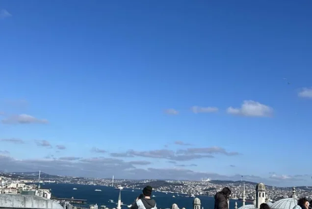 Panoramic Bosphorus view from Suleymaniye terrace