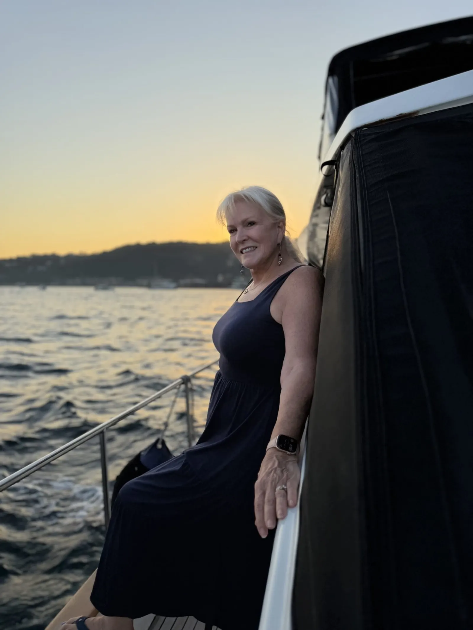 Three-course Turkish dinner served on a Bosphorus cruise with city lights behind