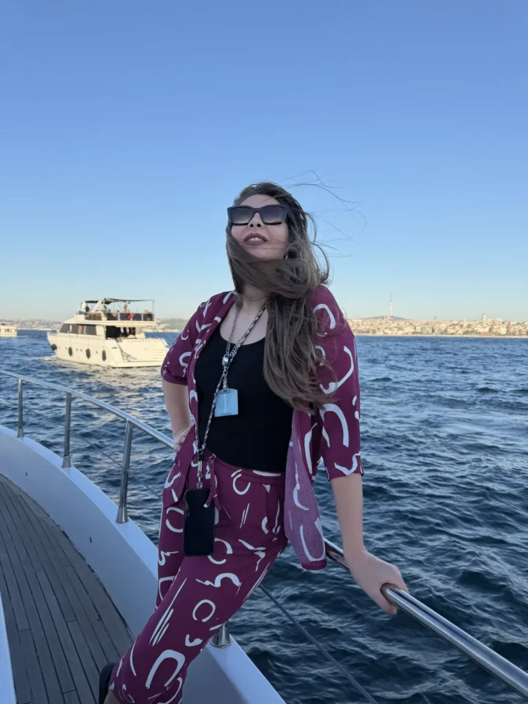 private daily Bosphorus cruise on the Bosphorus in bright daylight